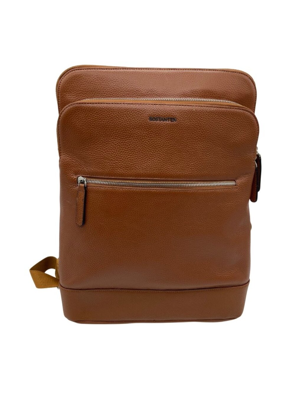 Bostanten Rich Cognac Pebbled Leather Backpack